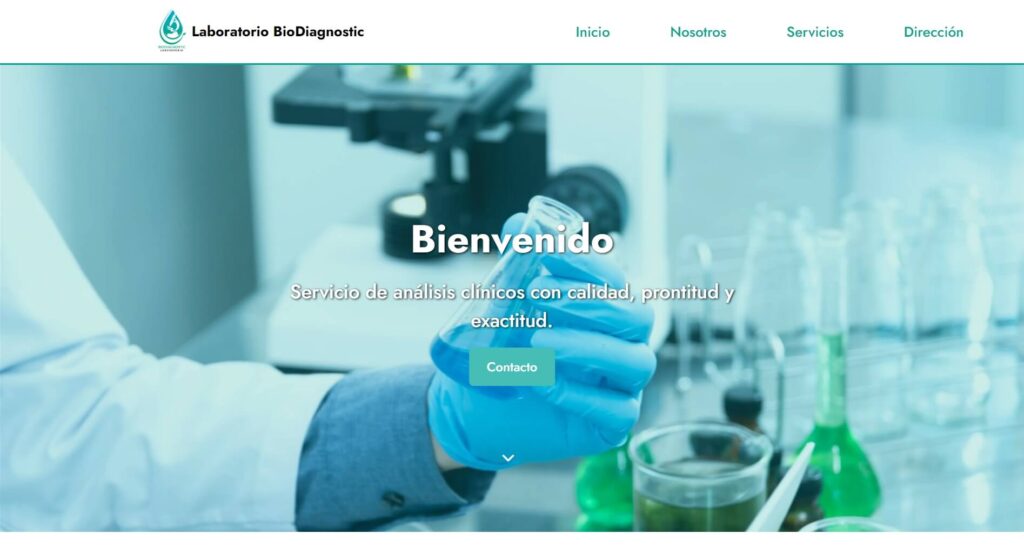 laboratorio_biodiagnostic Captura de pantalla del sitio web de Laboratorio biodiagnostic